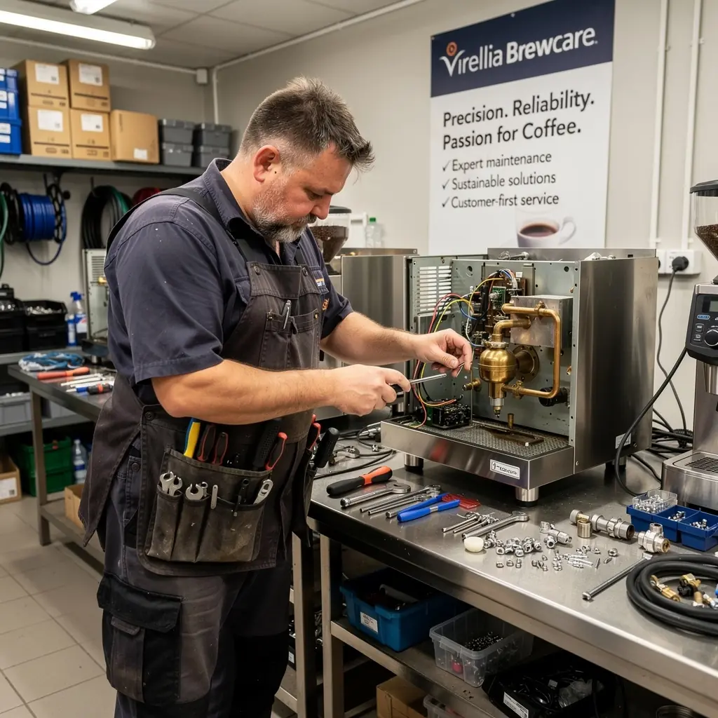 Temperatūras kalibrācija kafijas automātos, nodrošinot ideālu pagatavošanu.